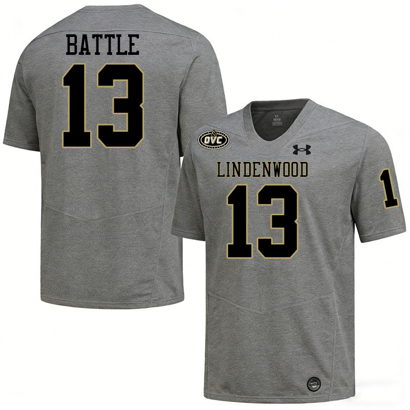 Lindenwood Lions #13 Alex Dawkins College Football Jerseys,Uniforms-Grey